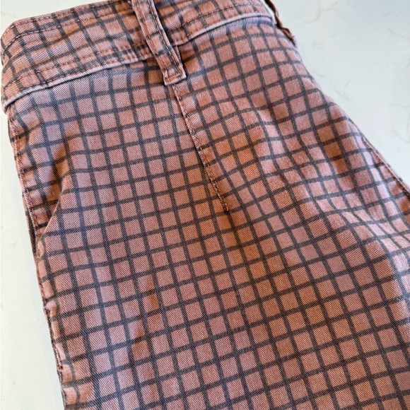 Marine Layer Rust Plaid Cropped Pants - Picture 10 of 15